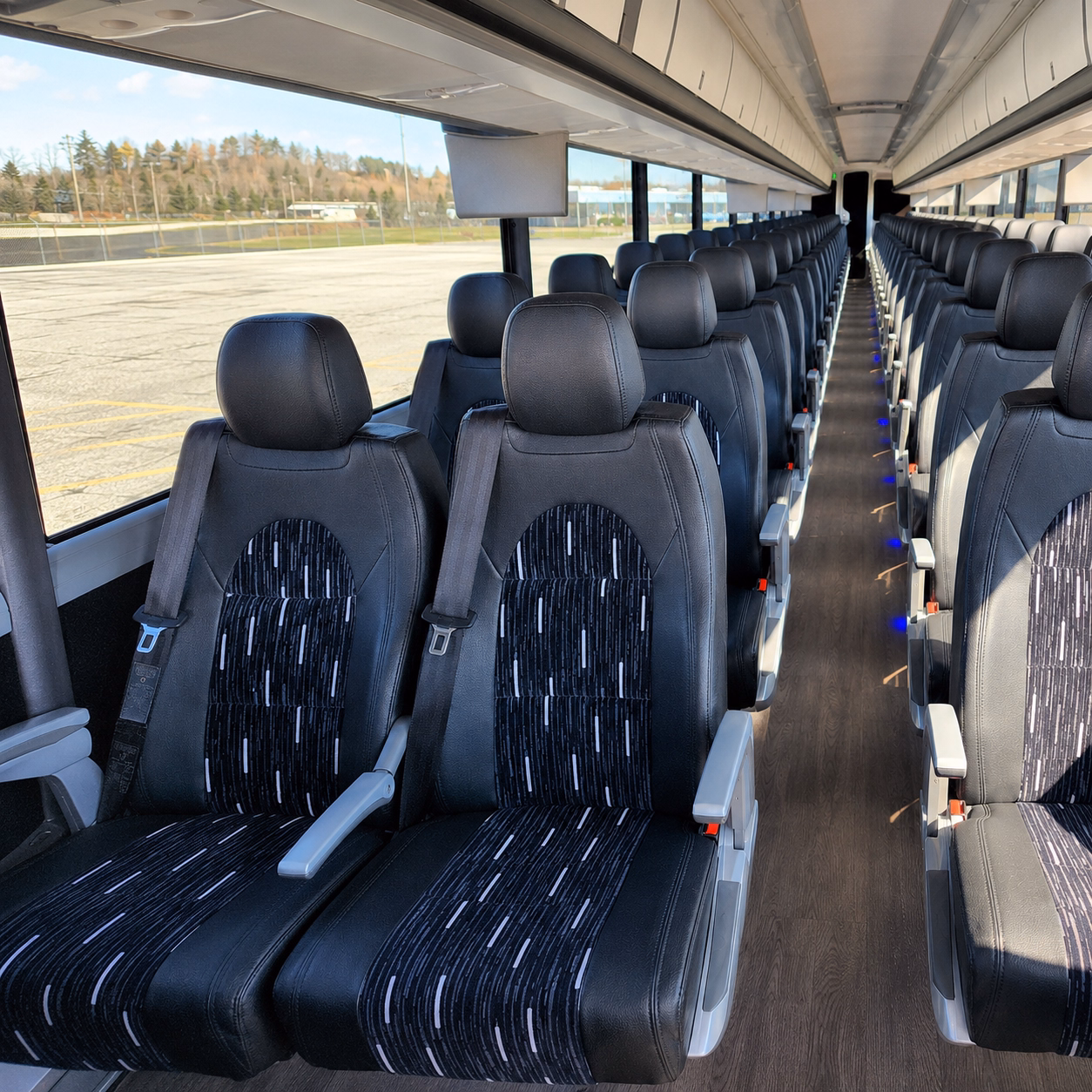 casper charter bus interior