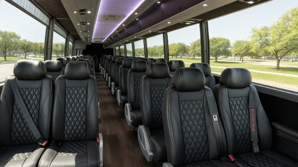 Interior of Charter Bus Company Casper's 15 Passenger Minibus in Casper