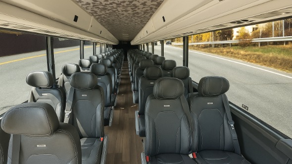 Interior of Charter Bus Company Casper's 20 Passenger Mini bus in Casper
