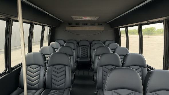 Interior of Charter Bus Company Casper's 35 Passenger Minibus in Casper