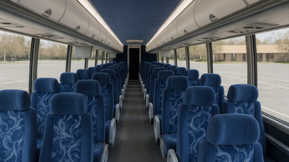 Interior of Charter Bus Company Casper's 50 Passenger Charter Bus in Casper