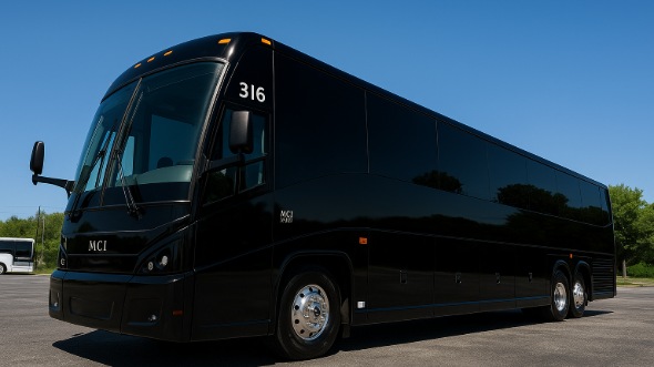 Exterior of Charter Bus Company Casper's 54 Passenger Charter Bus in Casper