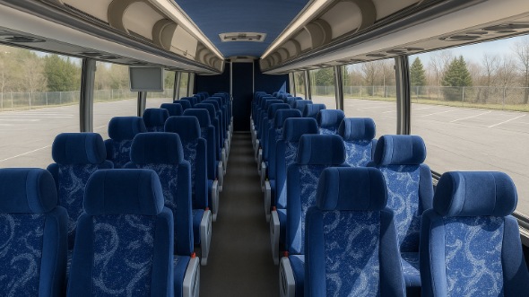Interior of Charter Bus Company Billings's 55 Passenger Charter Bus in Billings