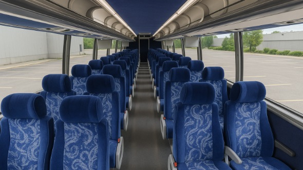 casper 55 passenger charter bus inside