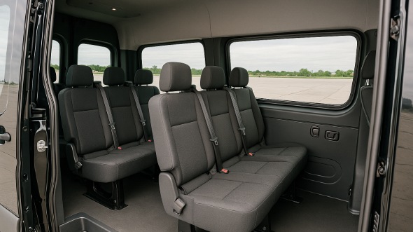 casper sprinter van with driver inside